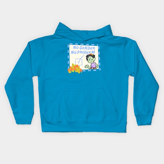 No Gender No Problem Kids Hoodie by lovelyladyartist